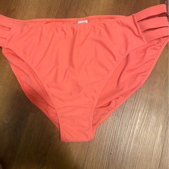 Womens Nwot Time and Tru Bathing Suit Bottom Sz 3x 24w-26w plus size coral color - Picture 1 of 4